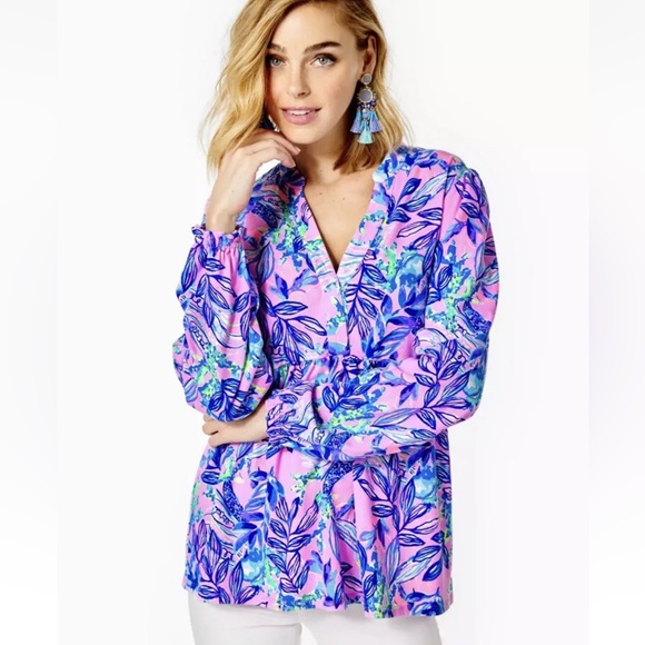 Lilly Pulitzer Winona Knit Tunic Top Just A Lil Jelly - Picture 3 of 8